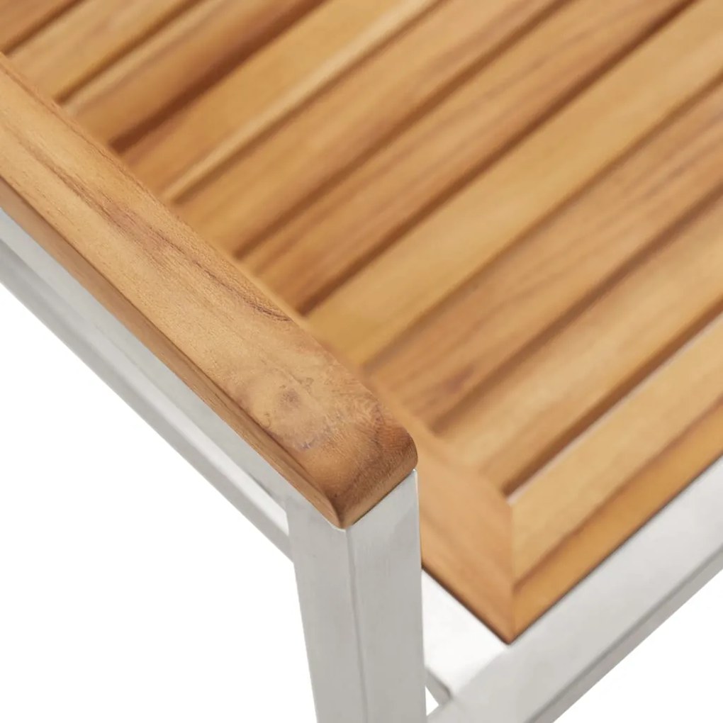 Conjunto de Jantar de Jardim vidaXL 7 Peças Madeira Sólida Teca
