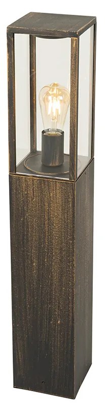 Candeeiro de pé vintage para exterior dourado antigo 80 cm IP44 - Charlois Industrial,Clássico / Antigo