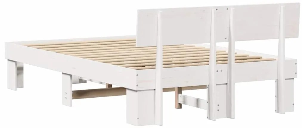 Estrutura da Cama com cabeceira Branco 140 x 190 cm