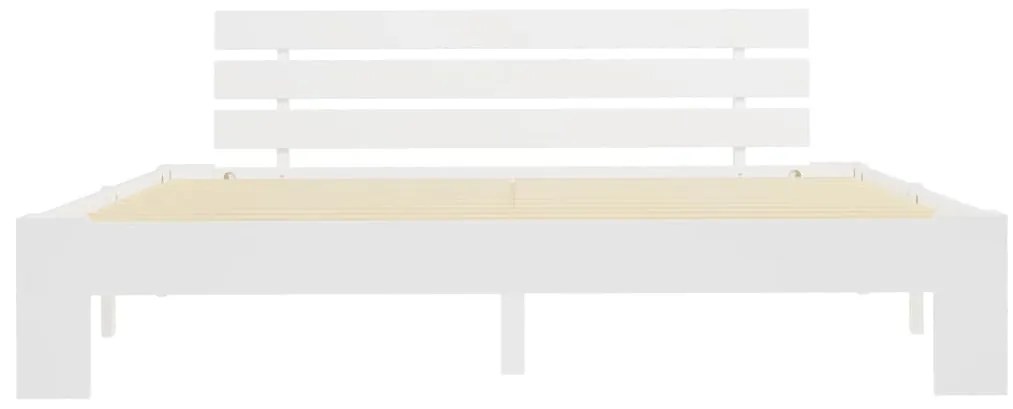 Estrutura de cama com cabeceira 180x200cm pinho maciço branco