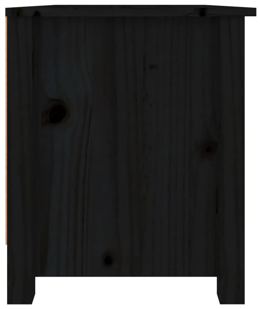 Sapateira 70x38x45,5 cm pinho maciço preto