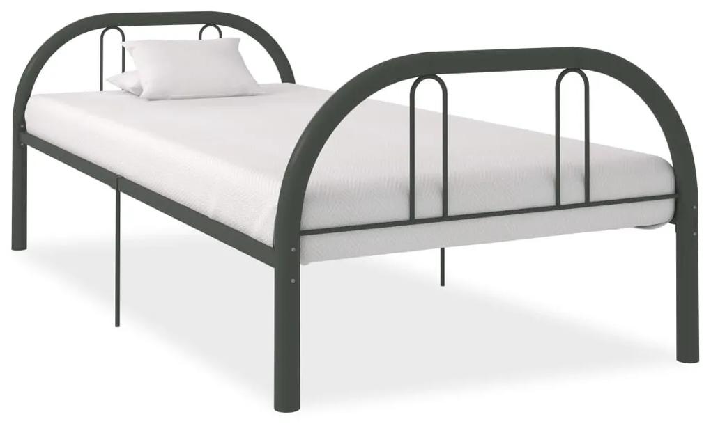 Estrutura de cama 90x200 cm metal cinzento