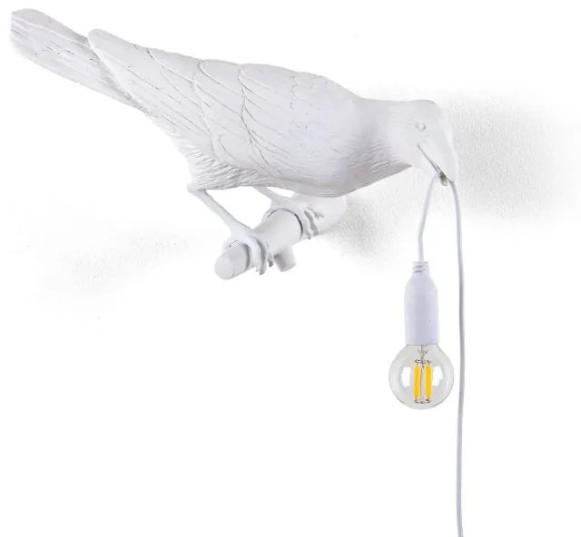 Bird Lamp Looking Right OUTDOOR - Branco