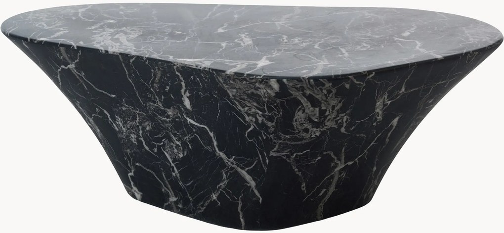 Mesa de centro com aspeto de mármore e formato orgânico Iris