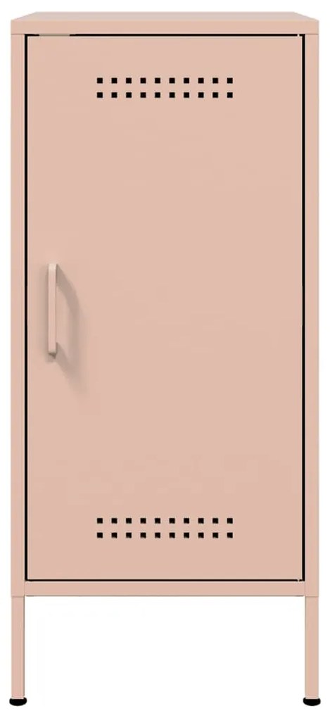 Aparadores 2 pcs 36x39x79 cm aço rosa