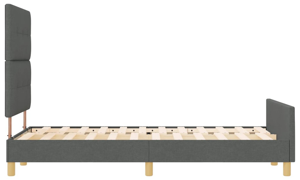 Cama vidaXL Cinza Escuro 120x200 cm Tecido