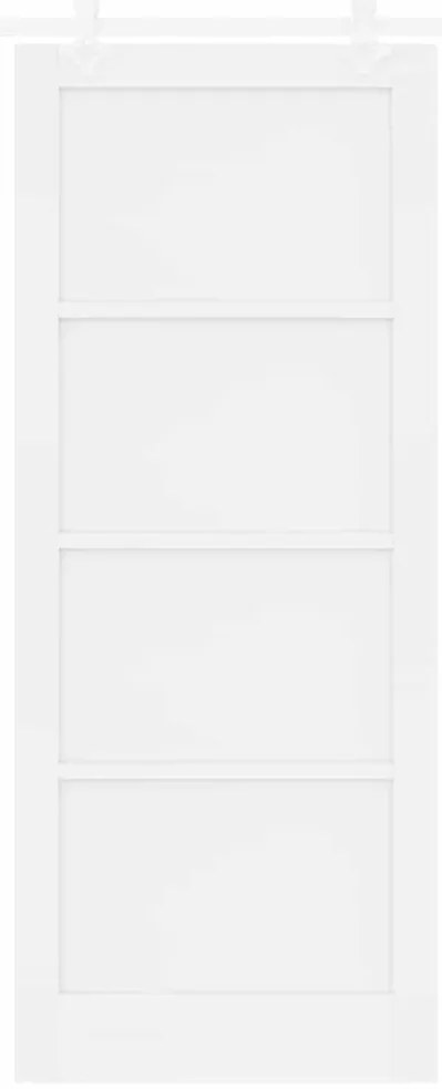 Porta Deslizante vidaXL com Conjunto de Ferragens Branca 86x211 cm Mad