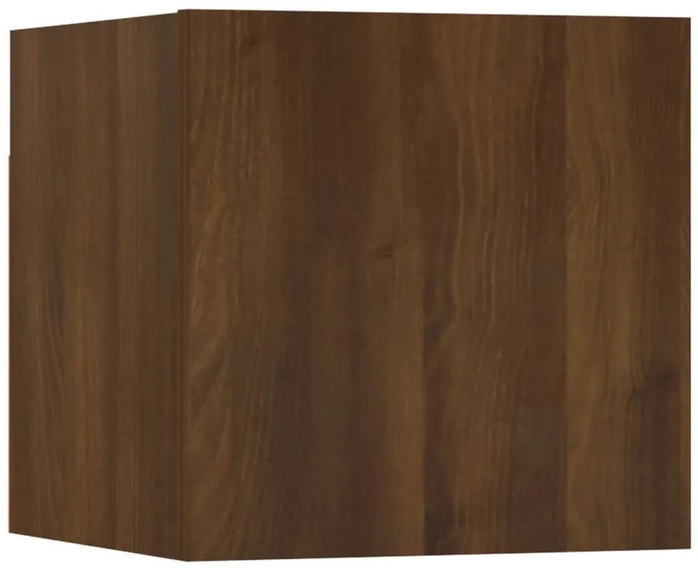 Móveis p/ TV de parede 8 pcs 30,5x30x30cm cor carvalho castanho