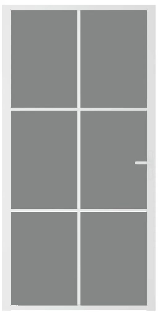 Porta de interior 102,5x201,5 cm vidro ESG e alumínio branco
