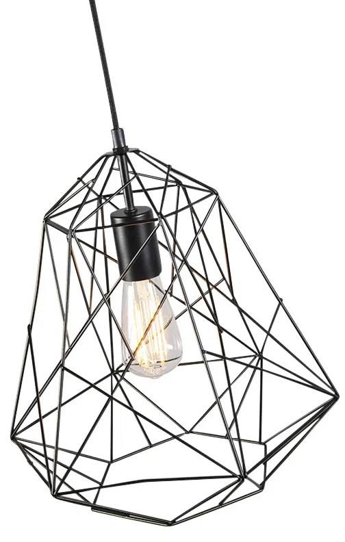 Candeeiro de suspensão industrial preto - Framework Basic Moderno