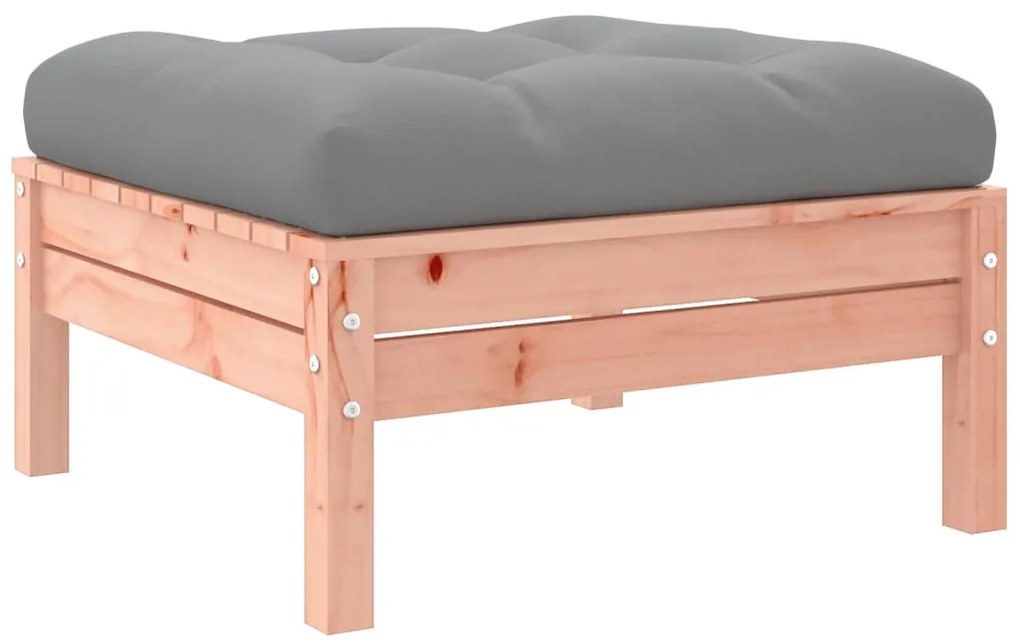 Apoios de pés jardim c/ almofadões 2pcs madeira douglas maciça
