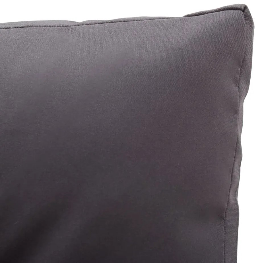 Sofá de jardim 2 lugares com almofadões 124 cm vime PE cinzento