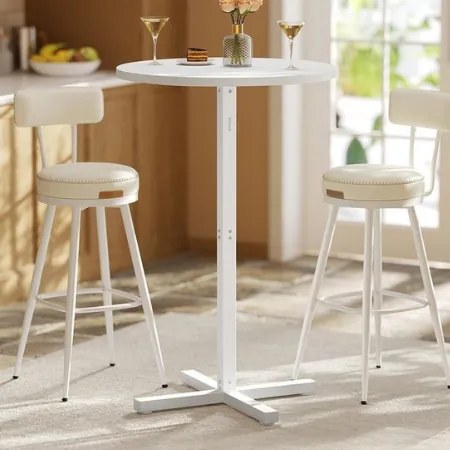 Mesa de bar redonda (SEM BANCOS) 60 x 60 x 104,5 cm branco neve
