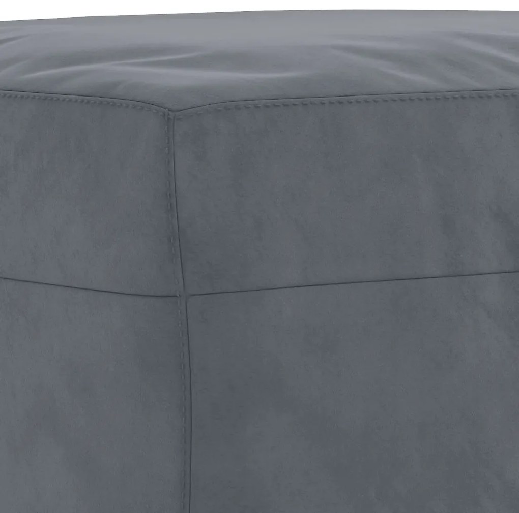 4 pcs conjunto de sofás veludo cinzento-escuro