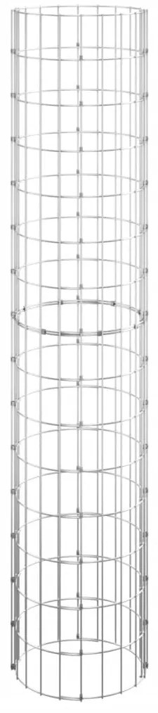 Canteiro elevado/cesto gabião em poste Ø30x150 cm aço galvaniz.