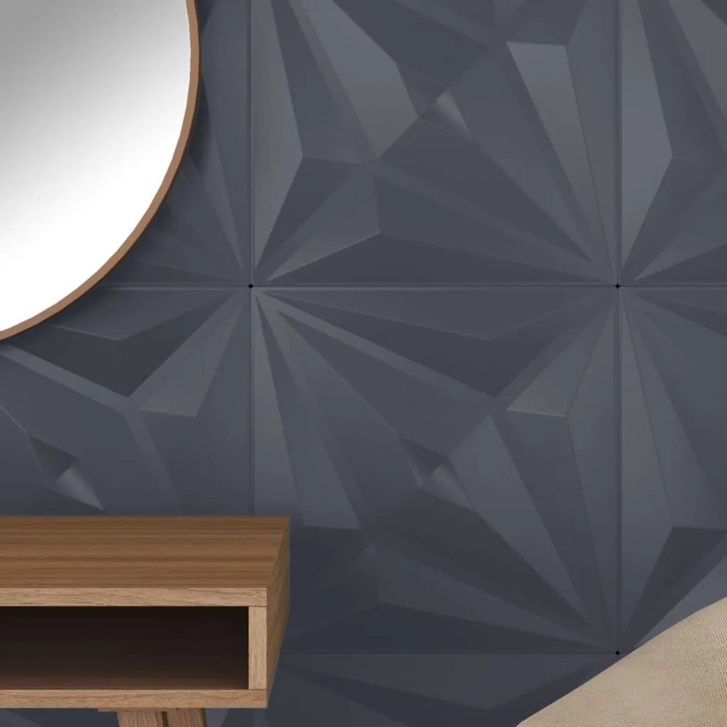 Painéis de parede 24 pcs 50x50 cm 6m² XPS estrela cinzento
