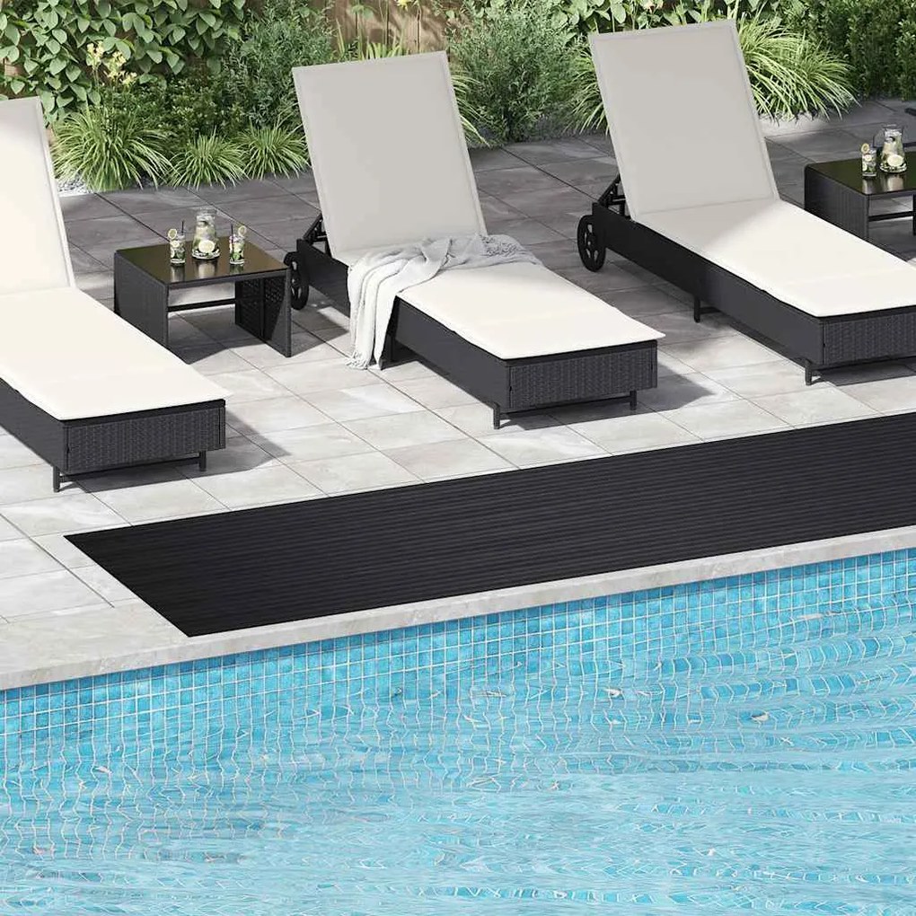 Tapete antiderrapante de borracha nervuras largas 5 x 1 m