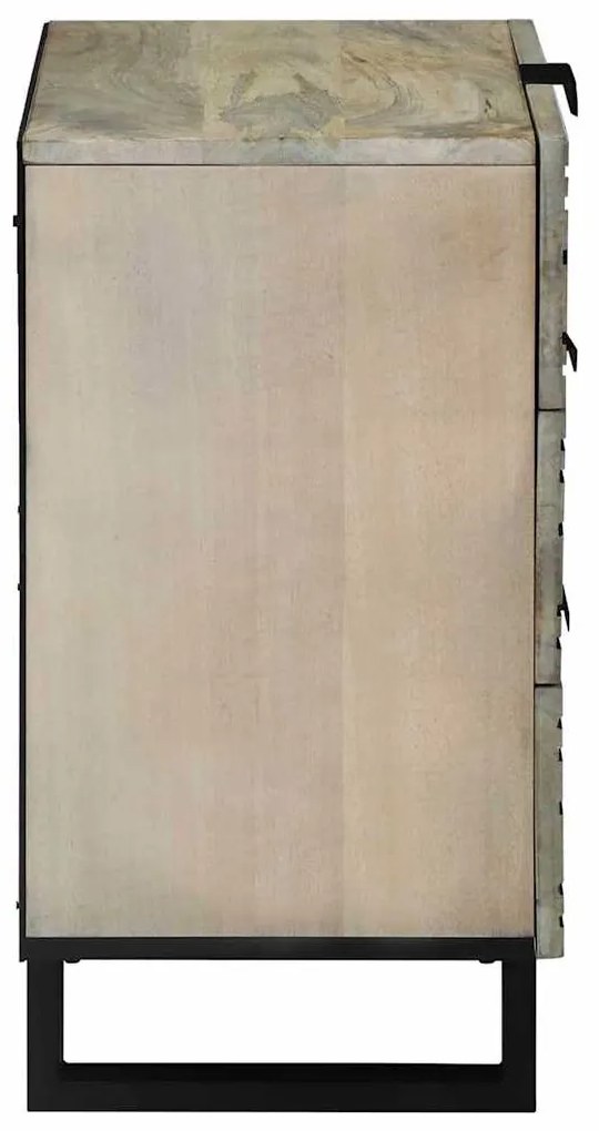 Mesas de cabeceira com gaveta Branco e Preto 50 x 33 x 60 cm