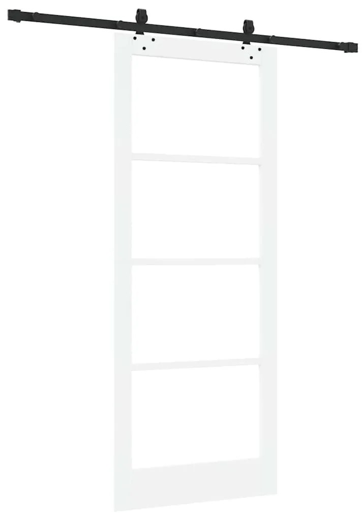Porta Deslizante vidaXL com Conjunto de Hardware 'ORKDAL'Branco Madeir