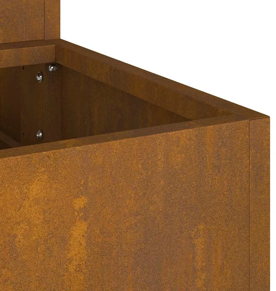 Vaso de Jardim 3 Camadas 90x90x35 cm Aço Enferrujado