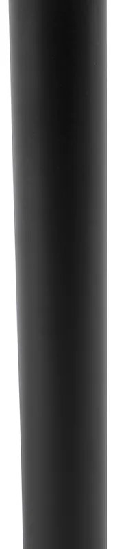 Candeeiro de mesa clássico preto com abajur preto 32 cm - Simplo Clássico / Antigo