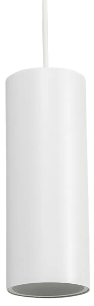 Candeeiro suspenso de design branco com adaptador de calha monofásico - Iconic Tubo