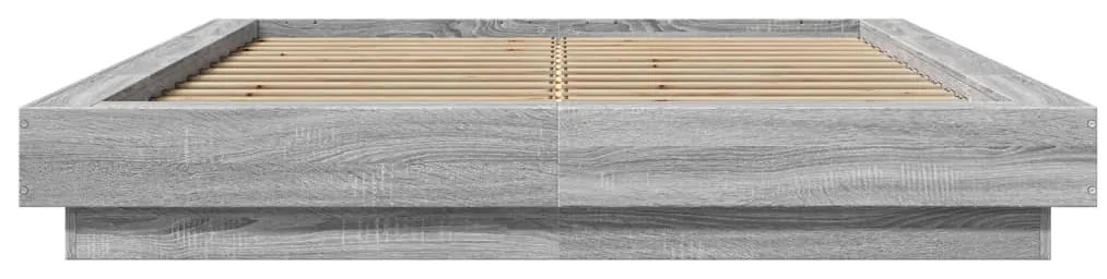 Estrutura cama 120x190 cm derivados de madeira cinzento sonoma