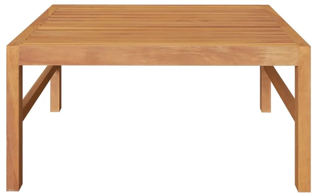 2 pcs conj. lounge de jardim c/ almofadões cor creme teca