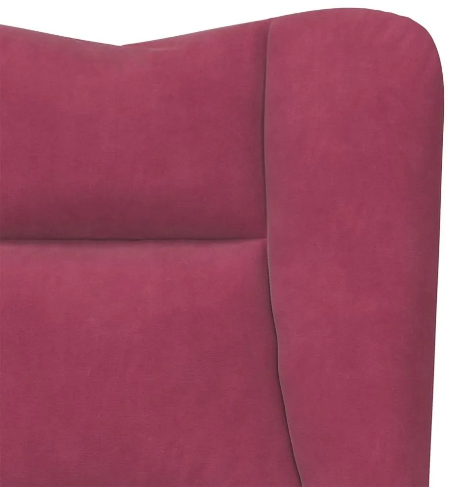 Poltrona Relaxante VidaXL Vermelha de Veludo