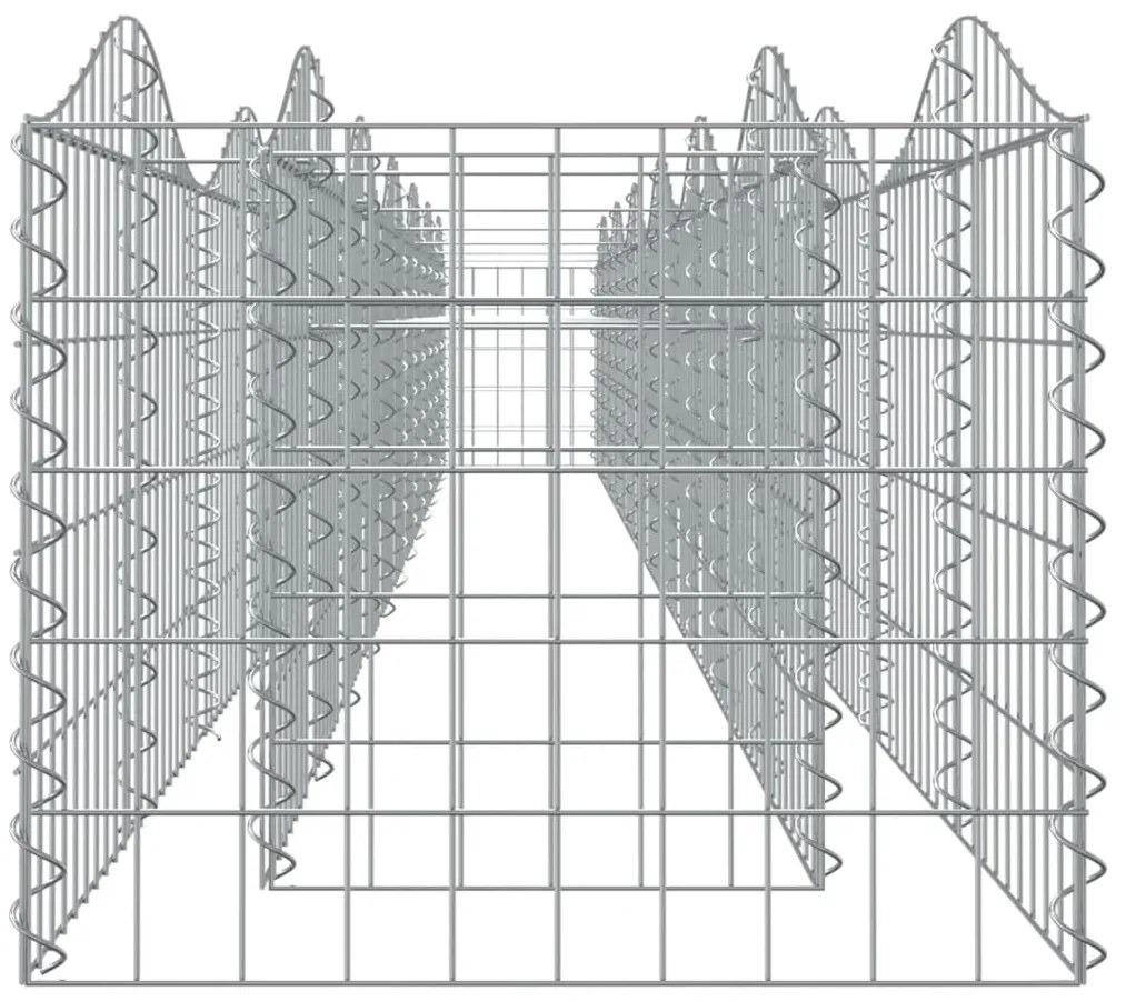 Canteiro elevado gabião arqueado 600x50x50 cm ferro galvanizado