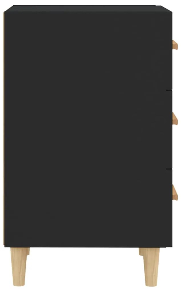 Mesa de cabeceira 40x40x66 cm derivados de madeira preto