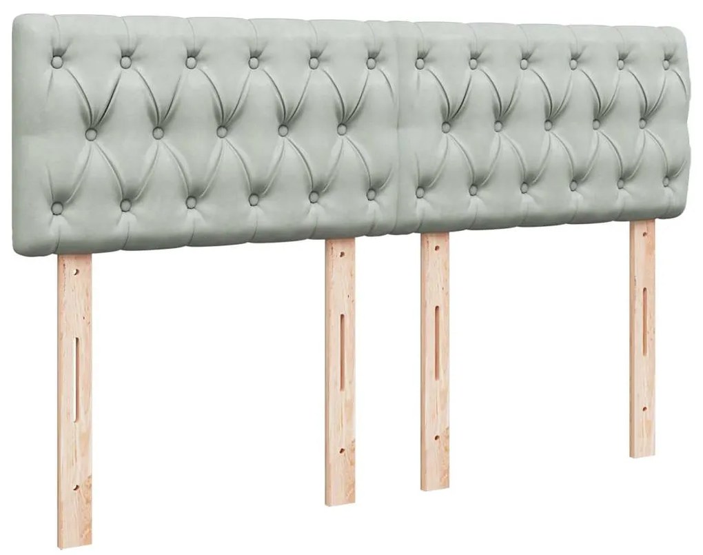 Estrutura de cama otomana com colchão 140x200 cm cinzento claro