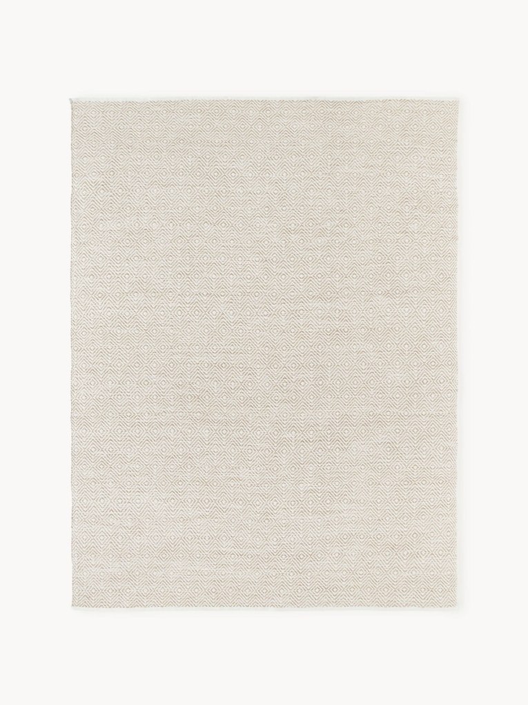 Tapete artesanal para exterior com padrão de losangos vintage Rika