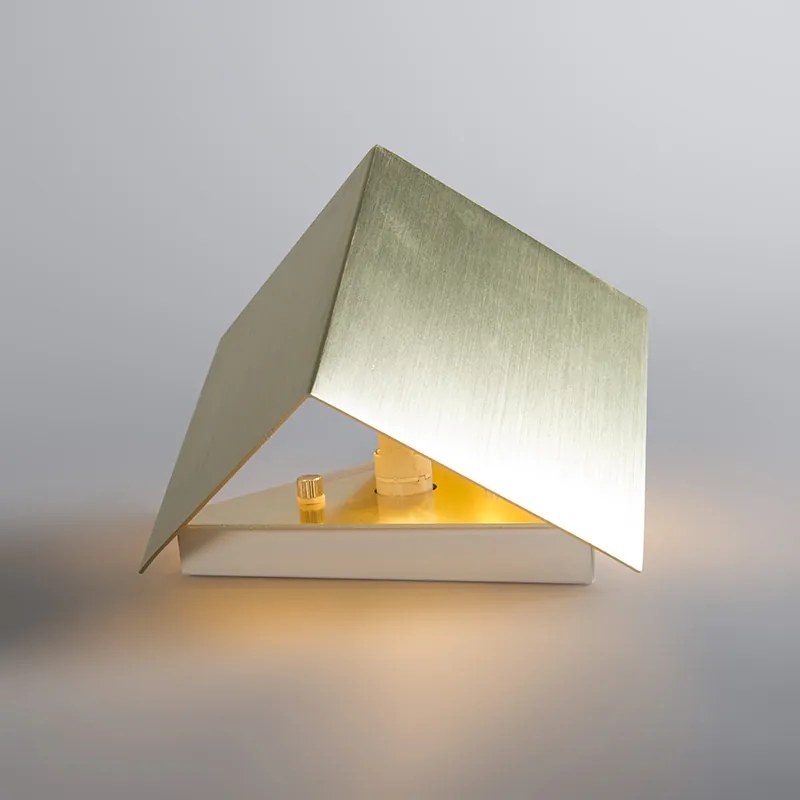 Candeeiro de parede moderno dourado - Cube Design,Moderno