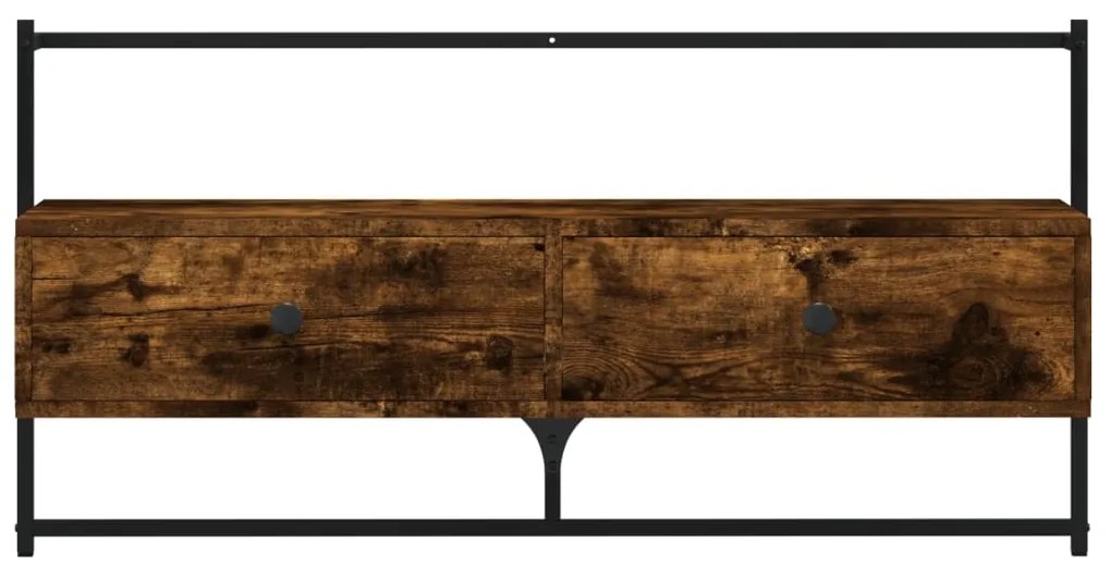 Móvel TV de parede 100,5x30x51cm deriv. madeira carvalho fumado