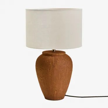 Candeeiro De Mesa Verena Em Terracota Vermelho Argila & Branco-escuro Ø30 Cm - ↑25 Cm Arlina - Sklum
