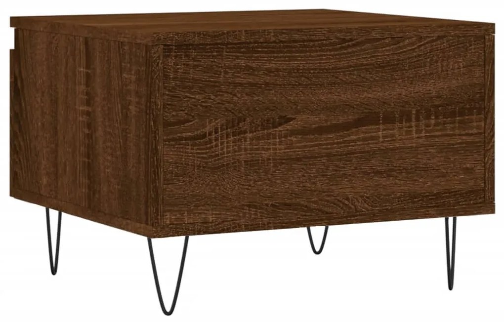 Mesas centro 2 pcs 50x46x35 cm deriv. madeira carvalho castanho