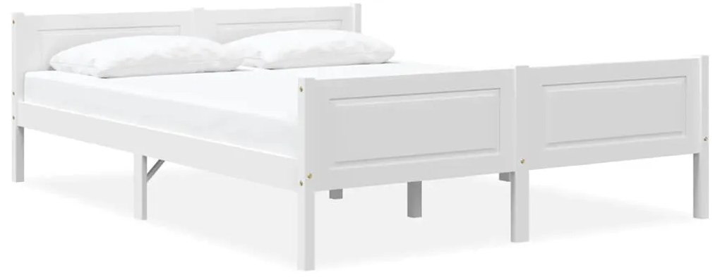 Estrutura de cama 120x200 cm pinho maciço branco