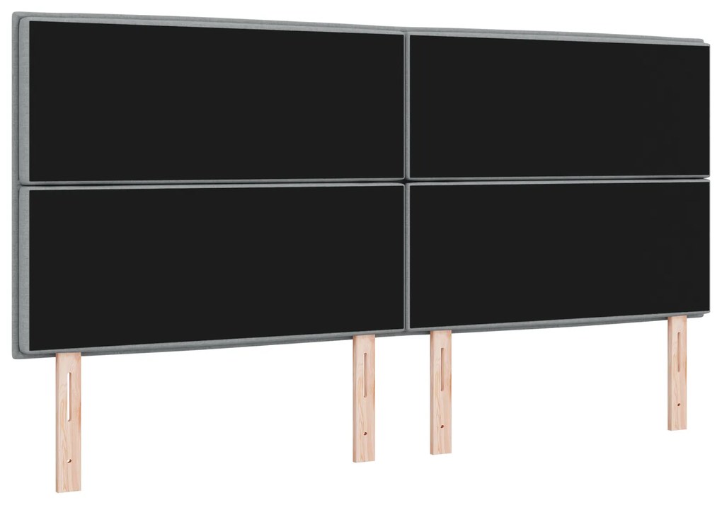 Cabeceira Design Linhas Cinza Claro 200 cm Tecido