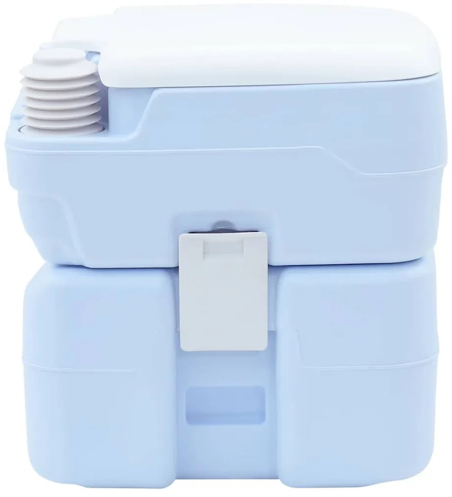 Luz de Casa de Banho Portátil vidaXL Azul e Branca Plástico 20 L