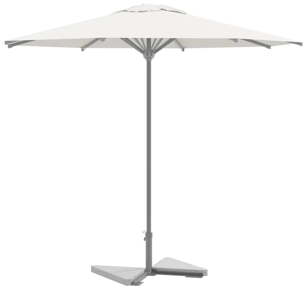 vidaXL Placas peso guarda-sol triangulares 2 pcs granito 14kg cinzento