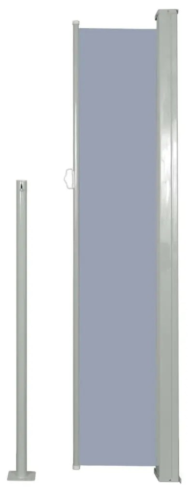 Toldo lateral retrátil para pátio 160x300 cm cinzento