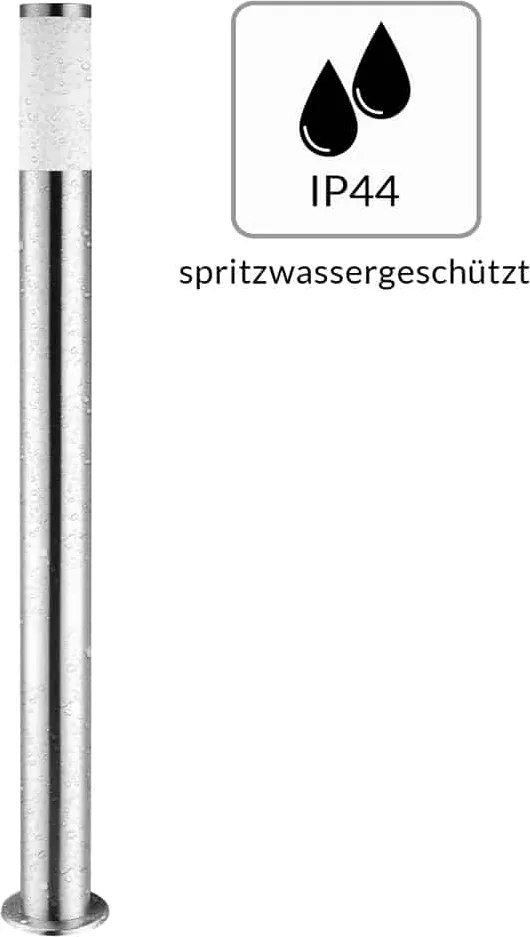 Candeeiro de caminho Ivy em aço inoxidável Ø7,6 x 100 cm Prateado