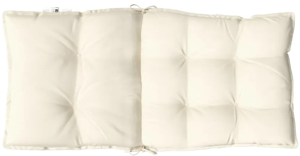 Almofadões cadeira encosto baixo 4 pcs tecido oxford creme