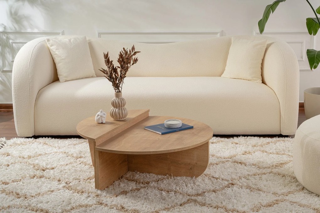 Mesa de Centro "Orion" – Carvalho Mel, Conjunto Modular, 90x60x30 cm,