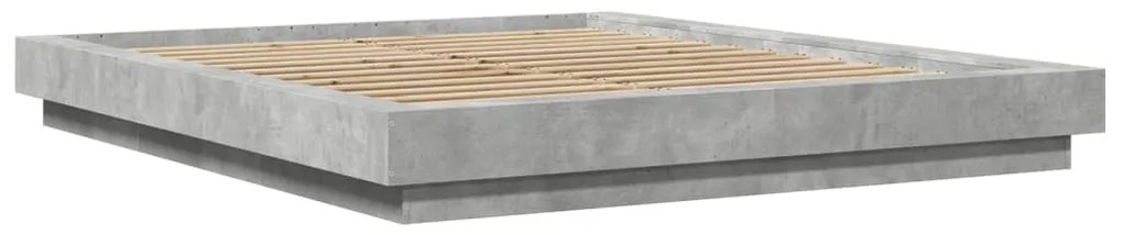 Estrutura de cama 150x200 cm derivados de madeira cinza cimento