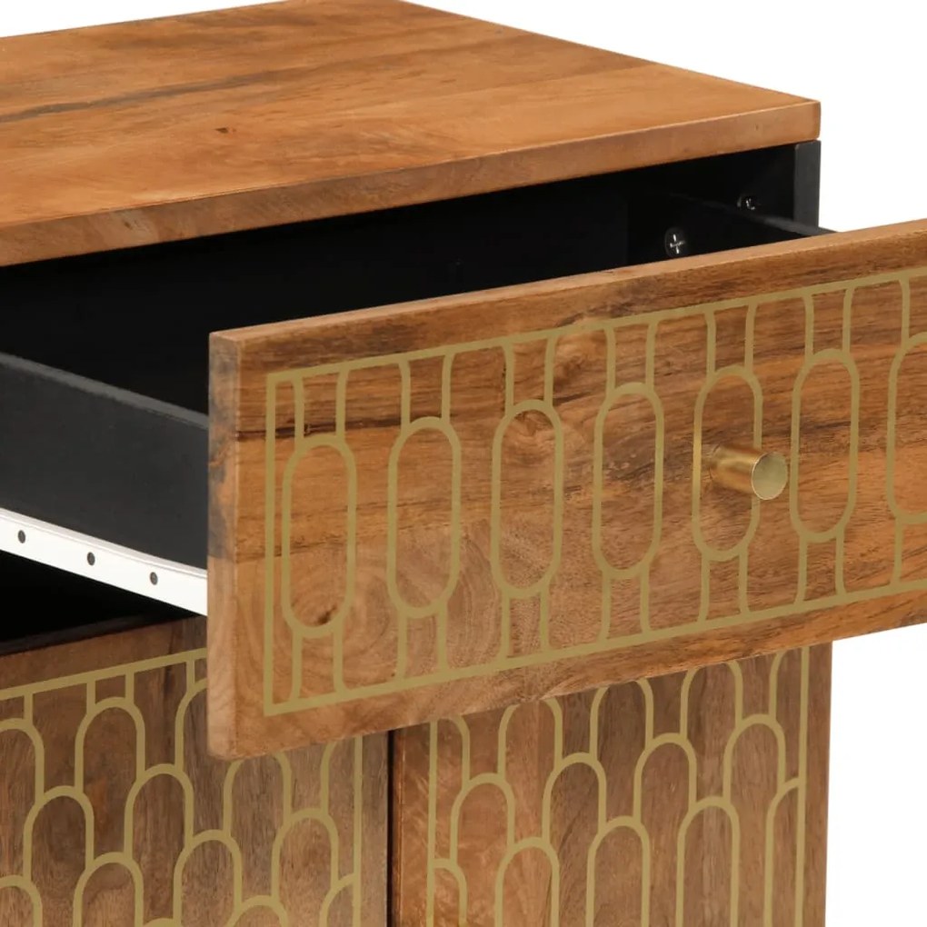 Mesa de cabeceira 50x33x60 cm madeira de mangueira maciça