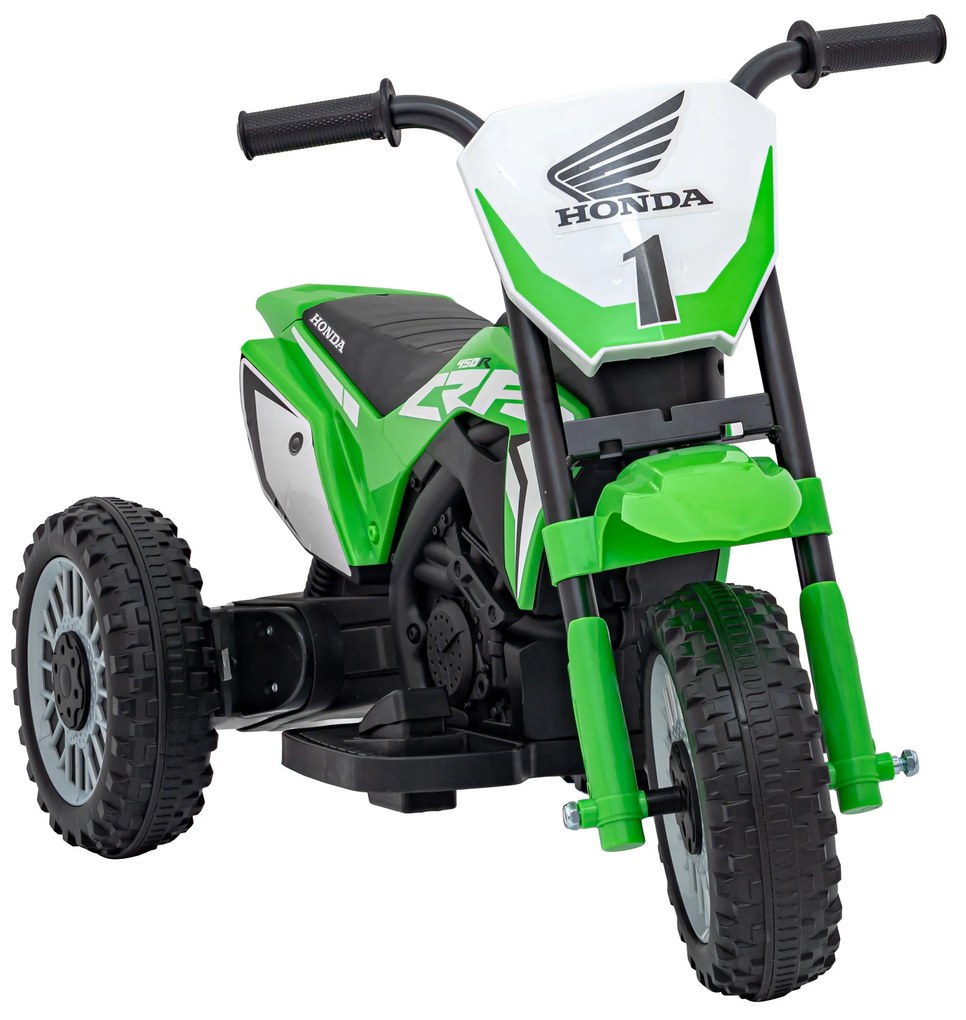 Mota elétrica para crianças 6V, Honda CRF 450R Cross 2 a 5 anos Verde