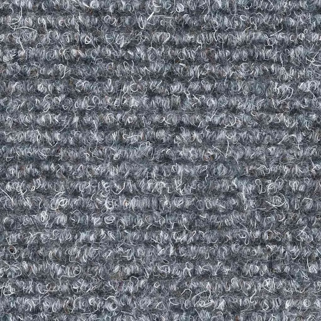 Tapetes de escada adesivos 30 pcs 56x17x3 cm cinzento-claro