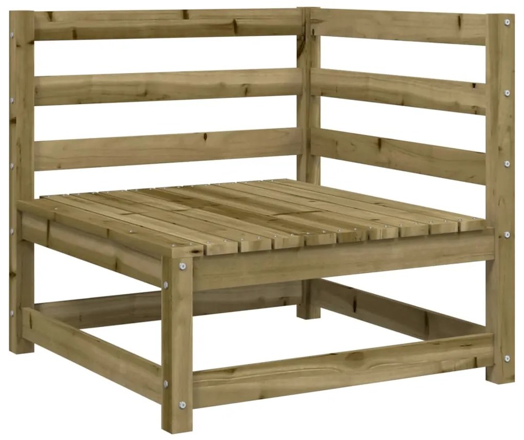 9 pcs conjunto sofás jardim madeira de pinho impregnada